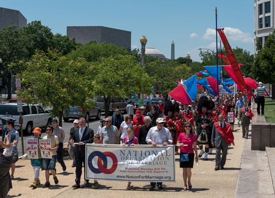 March for Marriage 2016 marches down Constitution Ave heading to Supreme Court