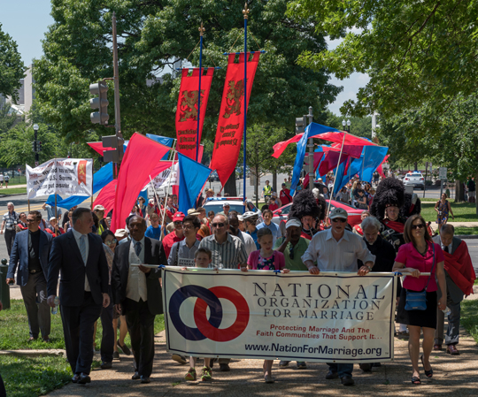 March for Marriage 2016 marches up Capitol Hill to the Supreme Court