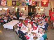The camp finished with a medieval dinner, served in a richly decorated banquet hall.