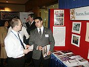 TFP Student Action member Cesar Franco promotes TFP's latest book - Defending a Higher Law.