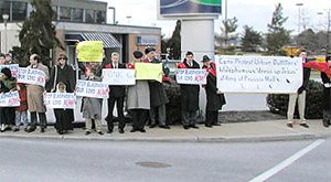 The winds were swift but the protest waged on.