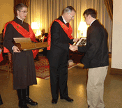 Prince Betrand of Orleans-Braganza (center) was the guest of honor at the winter camp.