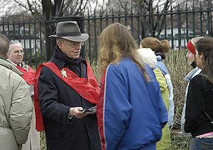 Prince Bertrand of Orleans-Braganza also handed out flyers and marched against abortion