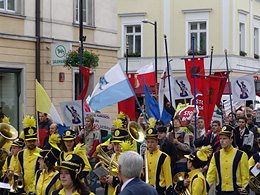 A marching band enlivened the National March for Life and Family