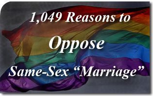 1,049 Reasons to Oppose Same-Sex “Marriage”