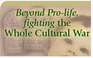 Beyond Pro-life, Fighting the Whole Cultural War