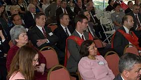 The attendees payed close attention to the talks.