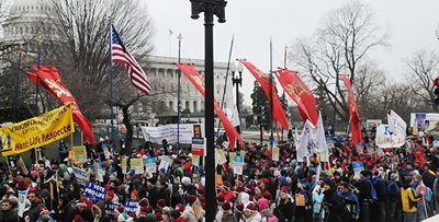 This year's March for Life had an estimated 220,000 participants