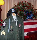 Sgt. Daniel Shaw - uniform by coffin