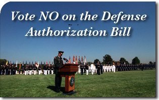 Vote NO on the Defense Authorization Bill