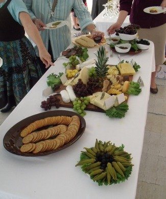 Wine, cheese, pastries, and other delicacies, many of them provided by TFP friends and supporters, fed soul and body.