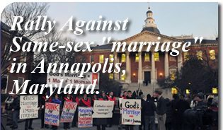 Rally against same-sex "marriage" in Annapolis, Maryland.