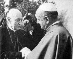 Il cardinale Mindszenty con Paolo VI