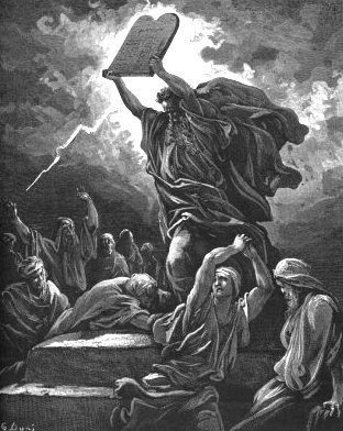 Moses with tablets of the Ten Commandments