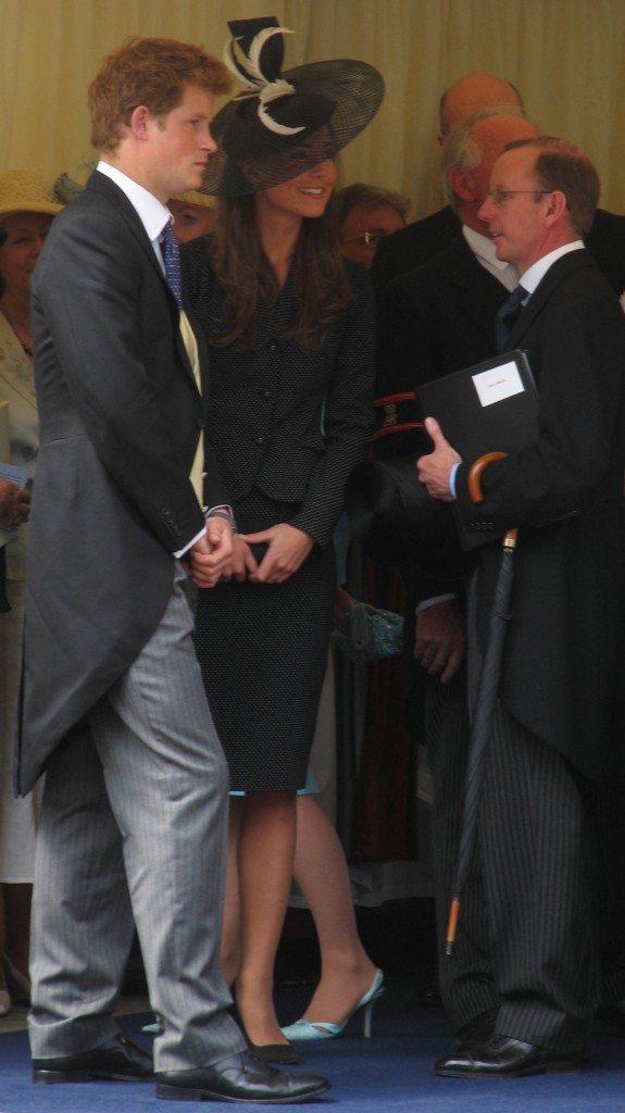 Prince Harry with Kate Middleton at the 2008 procession of the Order of the Garter
