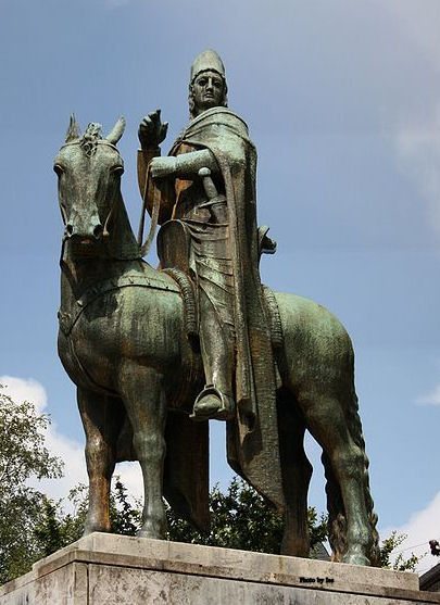 Saint Engelbert of Cologne, Count of Berg, on horseback