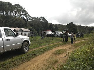 Police on the Scene of a Farm Invasion