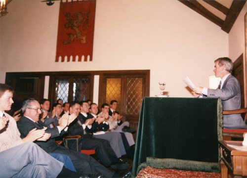 Mr. E. Michael Schwartz give a meeting on Donoso Cortes at The American TFP headquarters in Bedford, NY