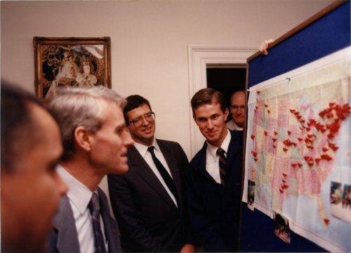 Mr. E. Michael Schwartz tours the headquarters of The American TFP in Bedford, NY