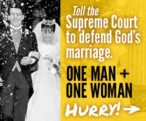 Tell the Supreme Court to defend God's marriage: one man, one woman