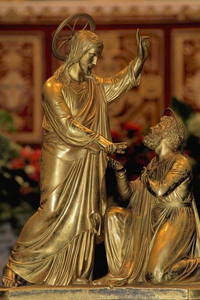 Our Lord Jesus Christ gives the keys to Saint Peter