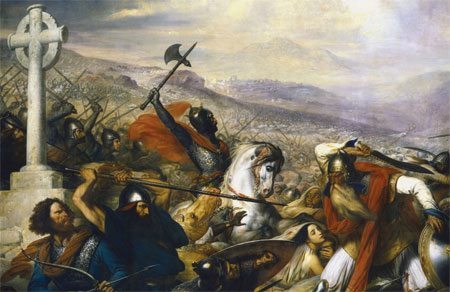 Charles Martel at the Battle of Poitier