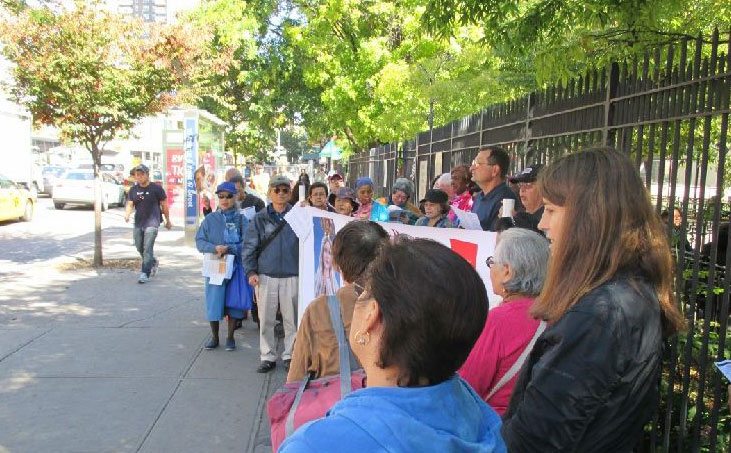 Public Square Rosary Rally on Tenth Ave. and 47th Street, New York City.