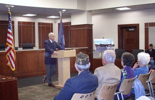 He opened his brief remarks by commenting on the “irony of naming a bridge after a man who was most commonly known for destroying one.”