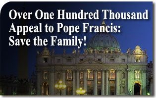 Saint Peter's Basilica Over One Hundred Thousand Appeal to Pope Francis: Save the Family