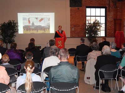 TFP volunteer James Bascom gives talk on the history and major campaigns of the American TFP