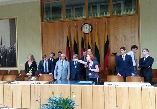 TFP members are received in the Lithuanian Parliament, 2015