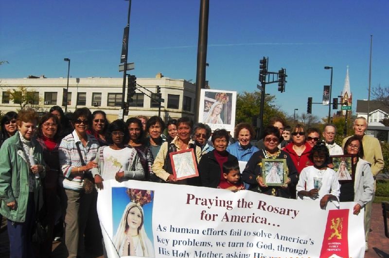 Public Square Rosary Rally in Skokie IL