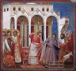 So too a father of a family, department manager, company director, professor, leader, or anyone invested with a position of command or responsibility, will have to face this dilemma. “Expulsion of the Money-changers from the Temple” by Giotto.