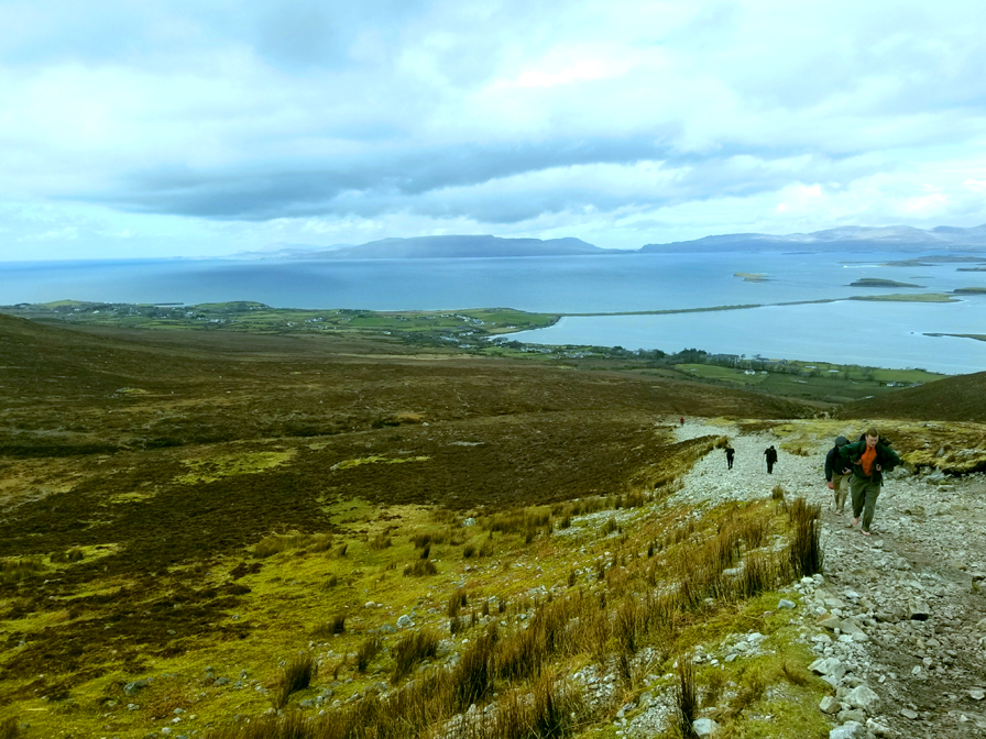 Piping for Life Atop Croagh Patrick