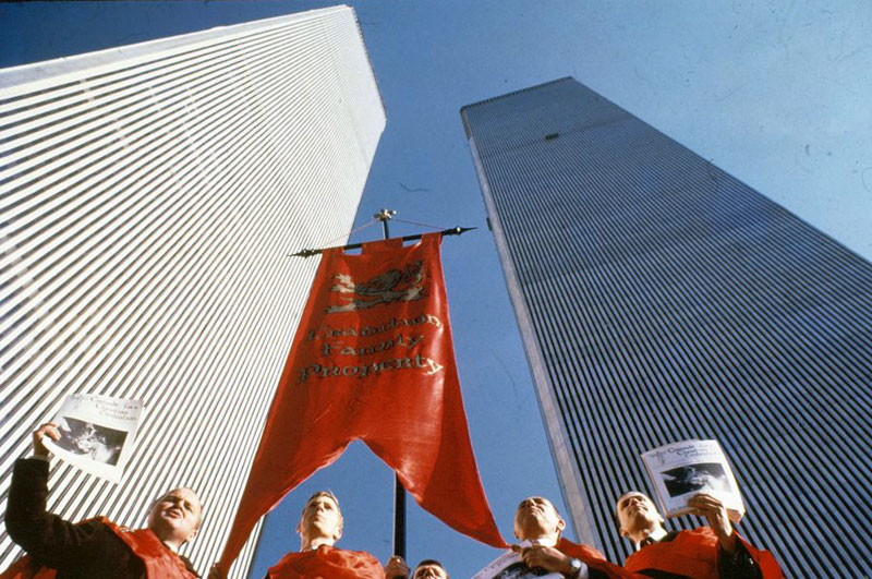 The American TFP campaigning before the World Trade Center in New York City, 1972