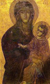 Icon of Salus Populi Romani in the Santa Maria Maggiore Basilica in Rome.