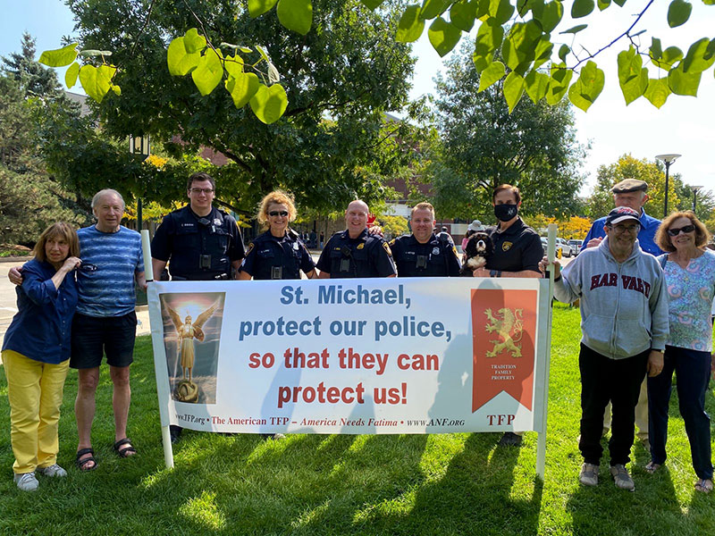 Saint Michael Support the Police rosary rallies
