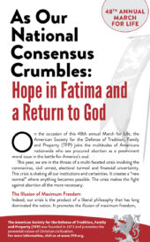 As Our National Consensus Crumbles: Hope in Fatima and a Return to God - Free download