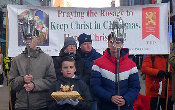 Christmas Carols and Prayer on the Streets of Dublin Turn Heads